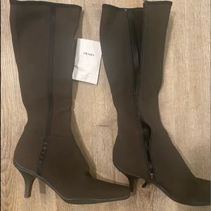 Prada booties knees high new